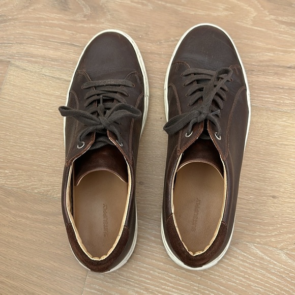 Suitsupply Brown Calf Leather White Sole Fashion Sneakers Lace Up Casual Mens 44 - Picture 2 of 9